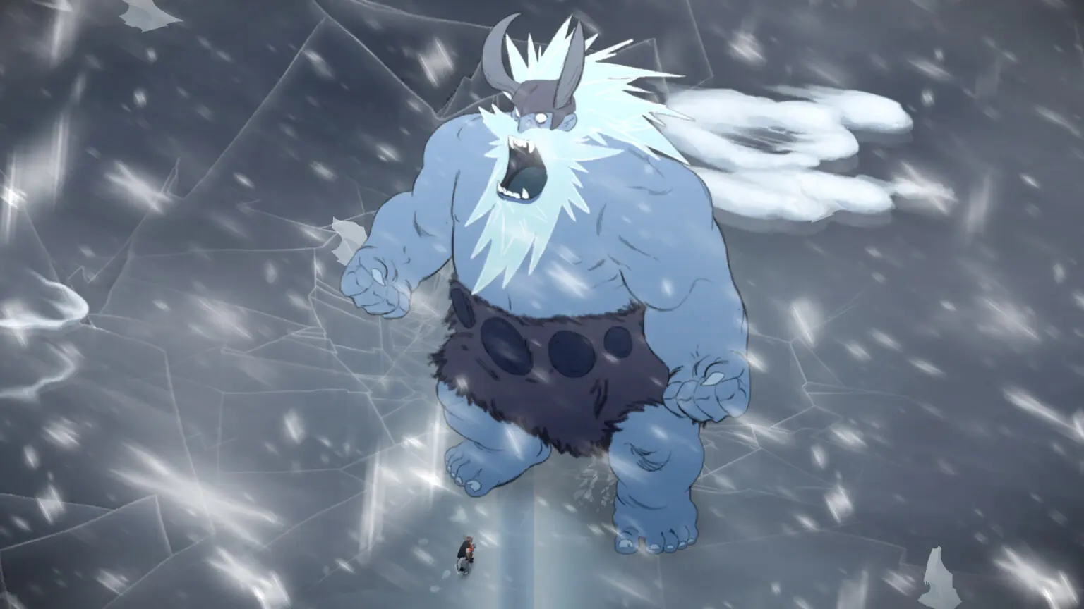 Jotun hand animated titan battle