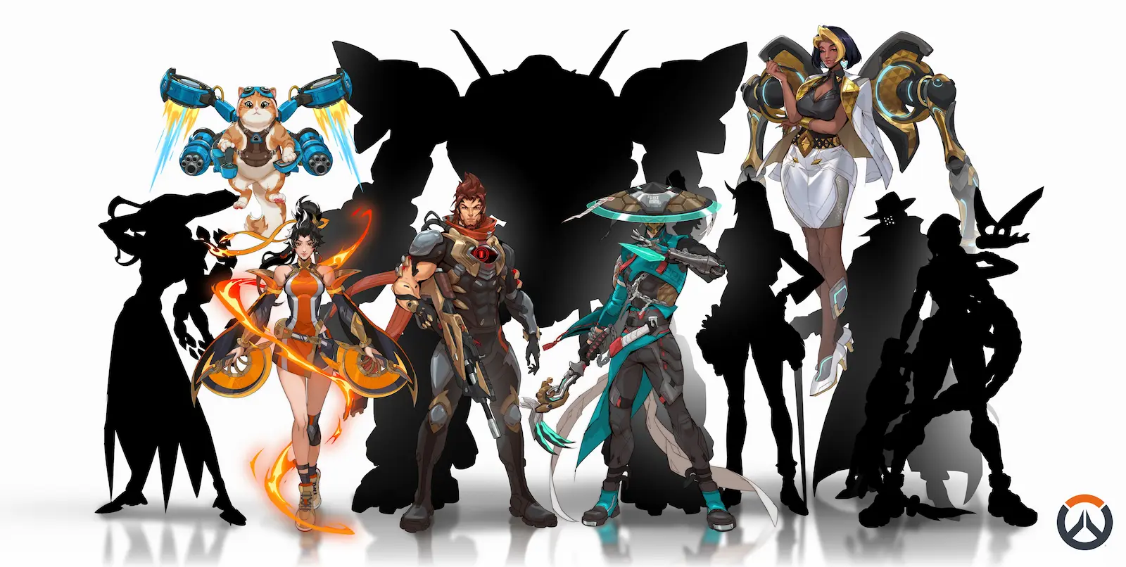 Overwatch Reign of Talon promotional artwork featuring five new heroes